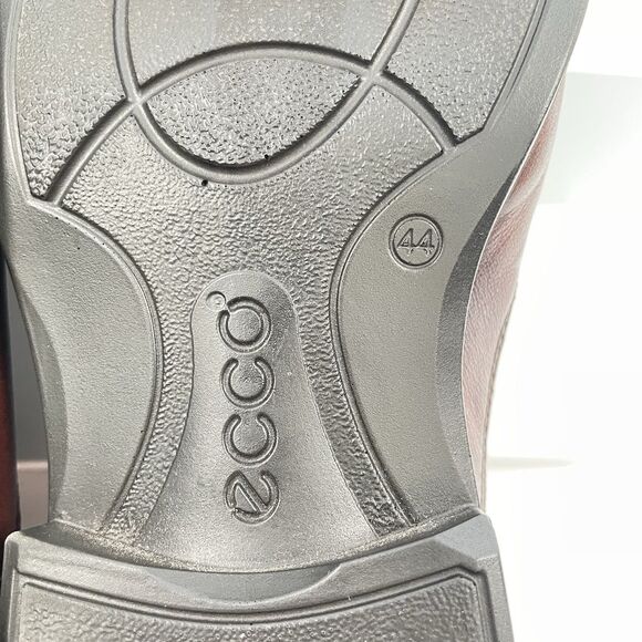Ecco New Jersey Mens US 10/10.5 EU 44 Leather Oxford Dress Shoes Brown Bike Toe - Picture 8 of 11